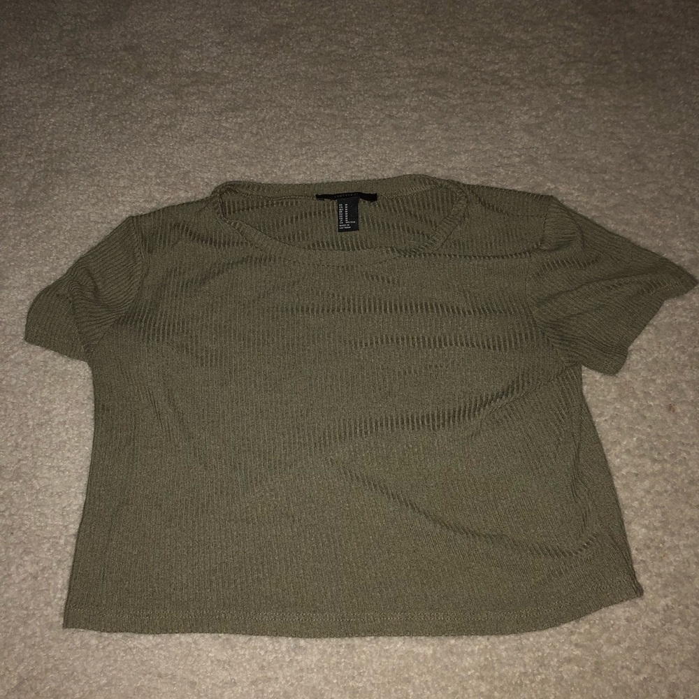 green crop top